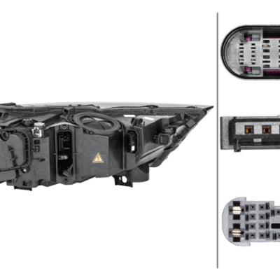 Hella 2017-2019 Audi Q7 Halogen Headlight Assembly