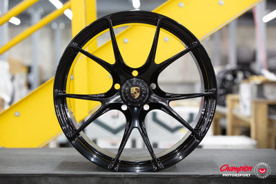 Vossen X Champion RS74 20X9 / ET42 / Gloss Black Wheel / Centerlock / 911 GT3 991.2 - Front