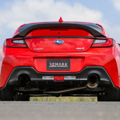 REMARK Subaru 2022 BRZ Catback Exhaust - R1 Spec Single - Exit Full Titanium