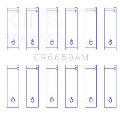 King Engine Bearings Toyota 3Vze 2958Cc (Standard Size) Connecting Rod Bearing Set
