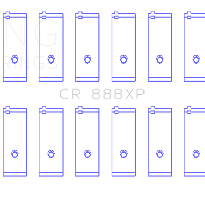 King Engine Bearings Toyota 1Uz-Fe/2Uz-Fe/3Uz-Fe (Size +0.50mm) Connecting Rod Bearing Set
