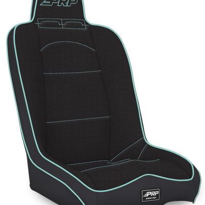 PRP Daily Driver High Back Suspension Seat- Black/Teal Tweed
