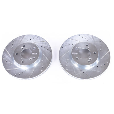 Power Stop 06-14 Honda Ridgeline Front Evolution Drilled & Slotted Rotors - Pair
