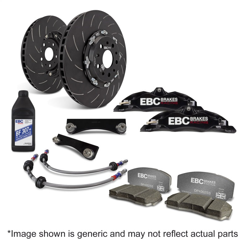 EBC 06-15 Mazda Miata MX5 (NC) Black Apollo-4 Calipers 330mm Rotors Front Big Brake Kit