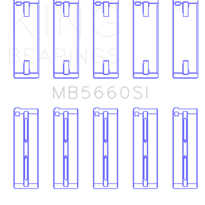 King Engine Bearings Audi/VW Bbz/CAxa/CAva/Azd (Size +0.50mm) Main Bearing Set