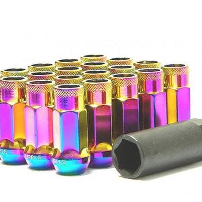 Wheel Mate Muteki SR48 Open End Locking Lug Nut Set of 4 - Black 12x1.25 48mm