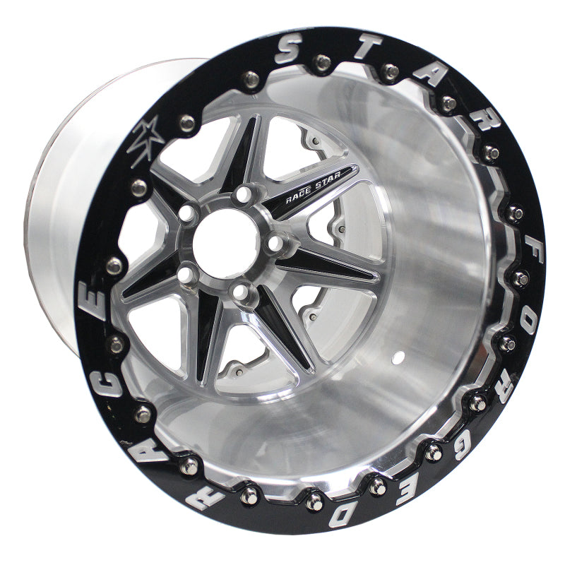 Race Star 72 ValStar 15x12 / 5x4.50BC / 2.5BS / 3.072in CB / Machined w/Black Accents Wheel