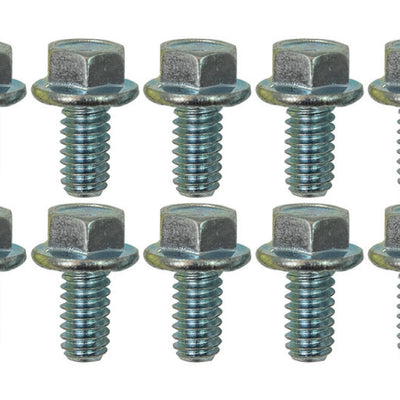 Moroso 1/4in-20 x .500in Serrated Zinc Flange Bolt  - 10 Pack