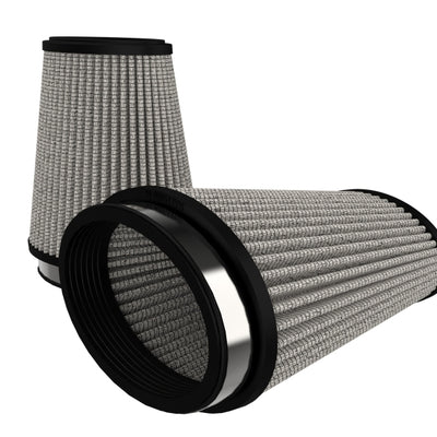 aFe Magnum (3x4-3/4)in Flange ID x (4x5-3/4)in Base x (2-1/2x4-1/4) FLOW Pro DRY S Air Filter (Pair)