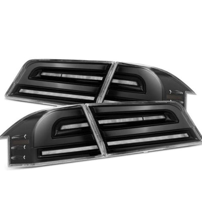 AlphaRex 12-21 Tesla Model S LUXX-Series LED Tail Lights - Alpha-Black