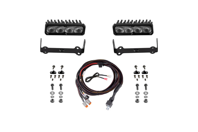 Diode Dynamics 2014-2024 Toyota 4Runner SS6 Sport LED Kit White Fog 6000K