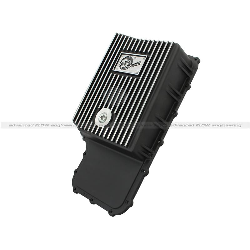 aFe Transmission Pan (Black w/ Machined Fins) GM Trucks 99-16 (4L60-E/4L60E/4L65E/4L70E/4L75E)