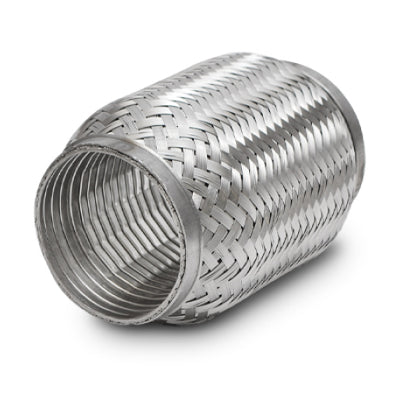 Vibrant SS Turbo FLEX Coupling w/Interlock Liner 1.5in Inlet/Outlet x 4in Long