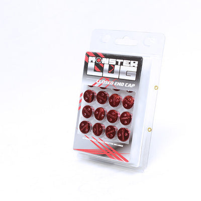 Wheel Mate Monster Lug Nut Caps - White 14x1.50