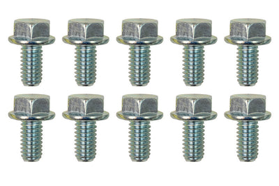 Moroso 5/16in-18 Serrated Zinc Flange Bolt  - 10 Pack