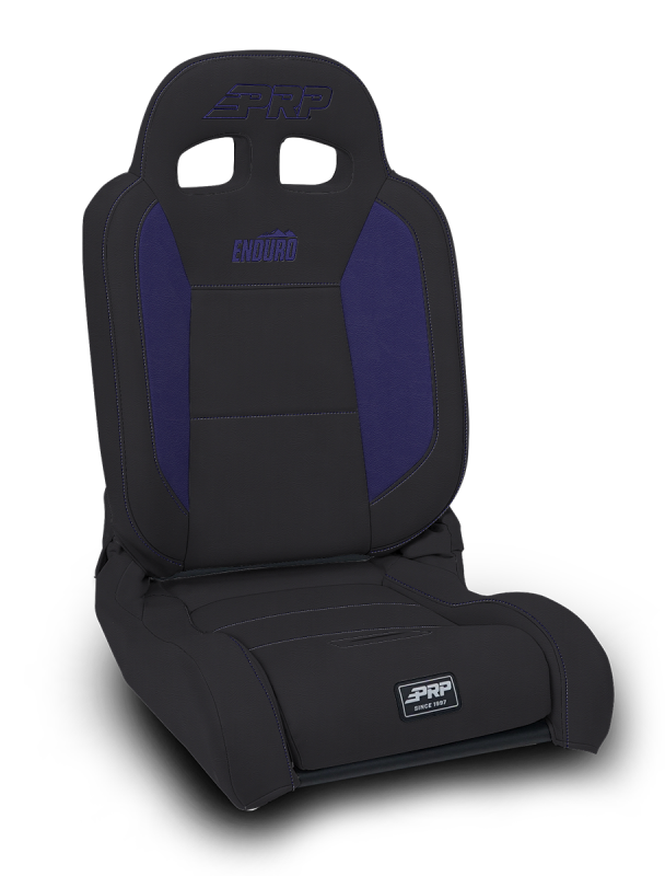 PRP EnduroDaily Reclining Suspension Seat - Black/Purple Vinyl - Driver