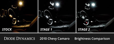 Diode Dynamics 10-15 Chevrolet Camaro Interior LED Kit Cool White Stage 1