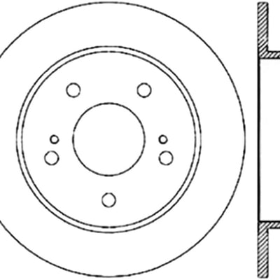 StopTech 94-98 Nissan 240SX Slotted & Drilled Cryo Brake Rotor - Rear Right