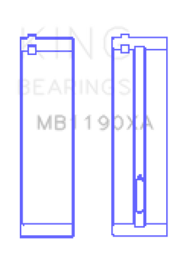 King Engine Bearings Mercedes Benz Om611.960/981/821/962/966 (Size +0.25mm) Main Bearing Set