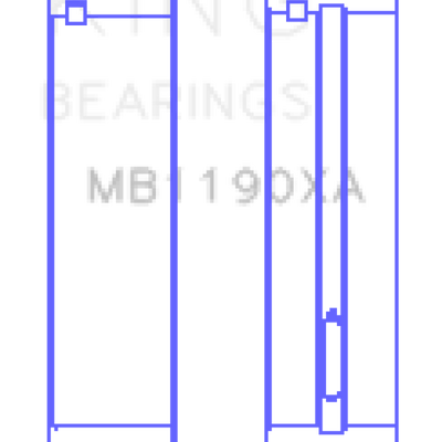 King Engine Bearings Mercedes Benz Om611.960/981/821/962/966 (Size +0.50mm) Main Bearing Set