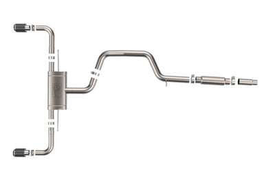 aFe 22-24 Volkswagen GTI MACH Force-Xp 3 to 2-1/2 IN Stainless Steel Cat-Back Exhaust w/Carbon Tips