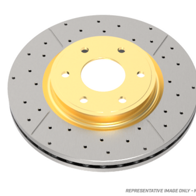 DBA 02-09 Subaru WRX STi/2017 BRZ w/Perf Pkg. 10 Hole Front Drilled & Slotted Street Series Rotor