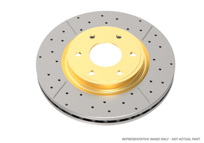 DBA 06-13 Mini Cooper R56 Front Slotted & Drilled Street Gold Series Rotor