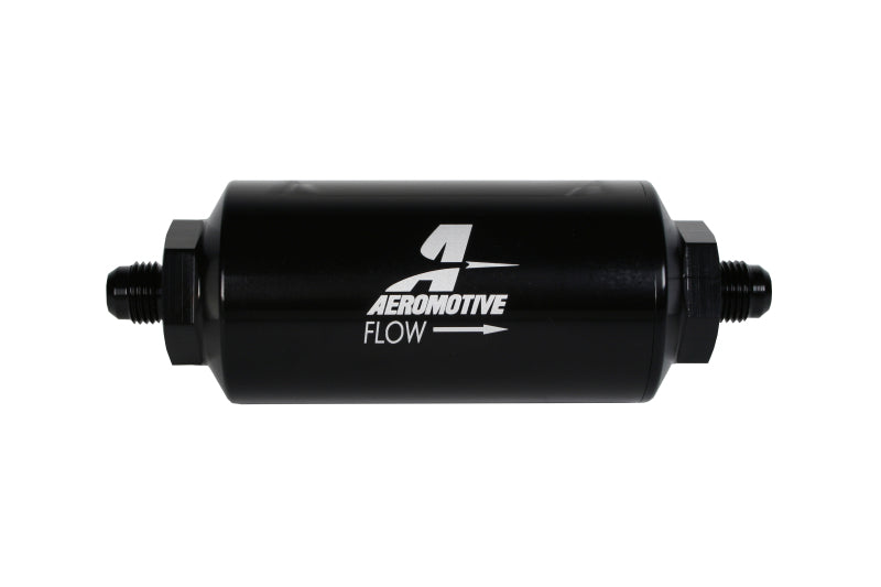 Aeromotive In-Line Filter - AN-06 238 Stainless Mesh Element - Anodized Black