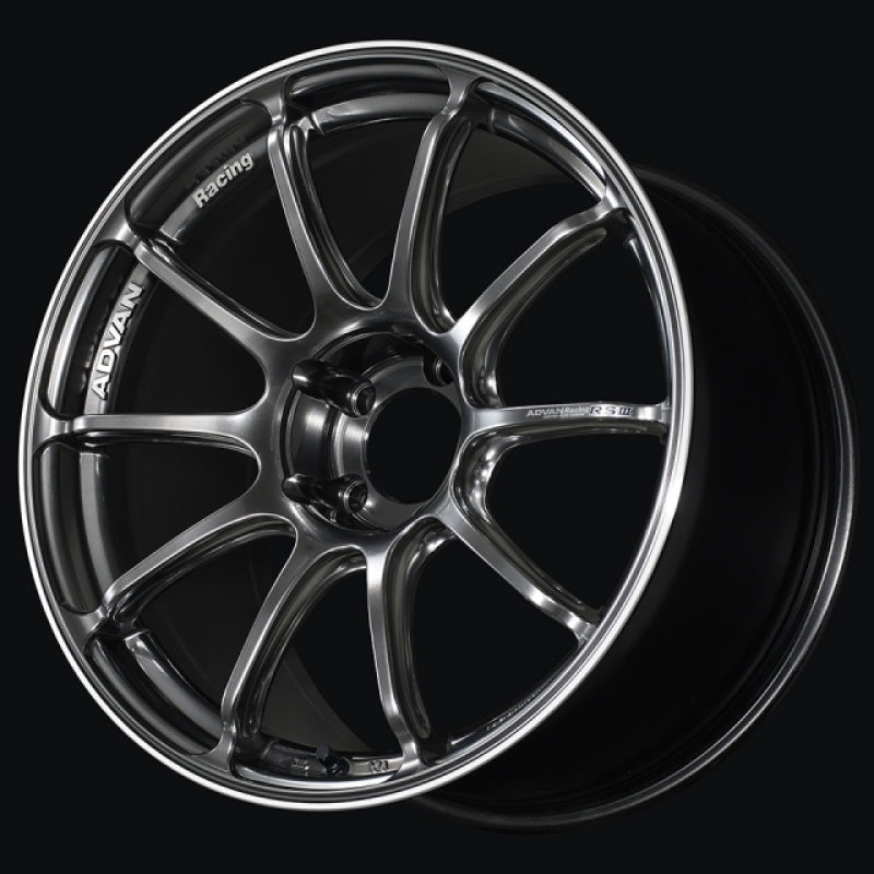 Advan RSIII 18x8.5 +35mm 5x120 Racing Hyper Black and Ring Wheel