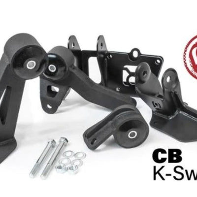 Innovative 90-93 Accord K-Series Black Steel Mounts 85A Bushings (Not K24 Trans)