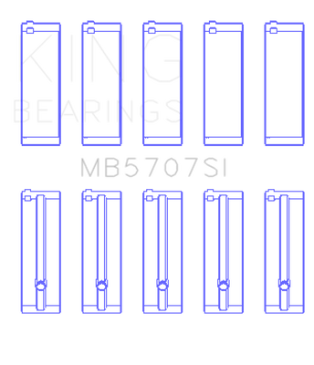 King Engine Bearings Hyundai G4Kc/G4Ke (Size +0.75mm) Main Bearing Set