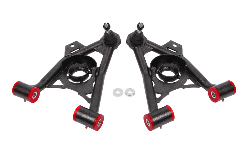 BMR 94-04 Ford Mustang Non-Adj. A-Arms Lower (Poly) w/ Spring Pocket - Black Hammertone