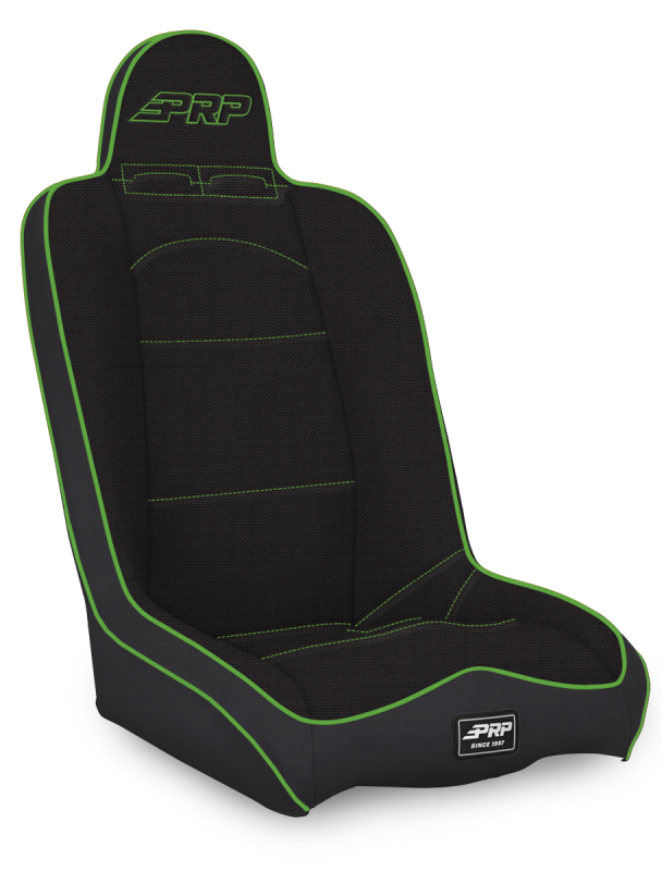 PRP Daily Driver High Back Suspension Seat- Black/Green Tweed