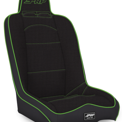 PRP Daily Driver High Back Suspension Seat- Black/Green Tweed