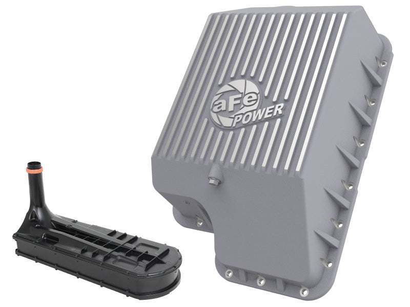 aFe Transmission Pan (Raw); Ford Diesel Trucks 03-10 V8-6.0/6.4L (td)
