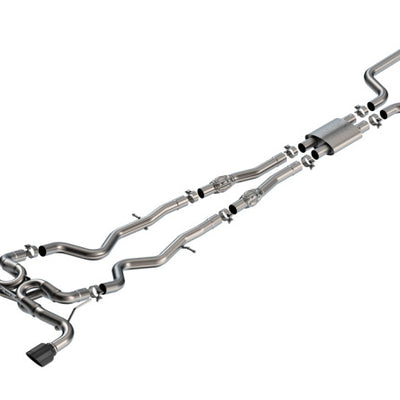 Borla 16-24 Infinity Q50 (Auto V6) ATAK Cat Back - 4.5in Black Chrome Tip