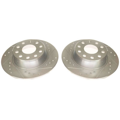 Power Stop 2019 Volkswagen Jetta Rear Evolution Drilled & Slotted Rotors - Pair