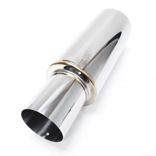 BLOX Racing 63.5mm N1 304 SS Universal Exhaust Muffler w/ Angled Tip