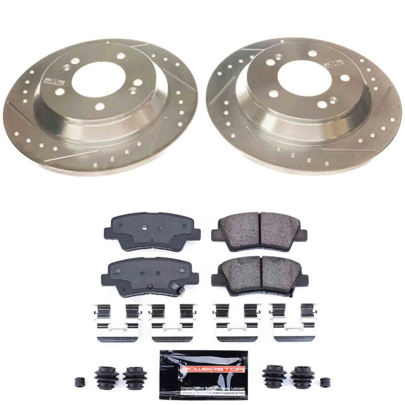 Power Stop 22-23 Hyundai Kona Rear Z23 Evolution Brake Kit
