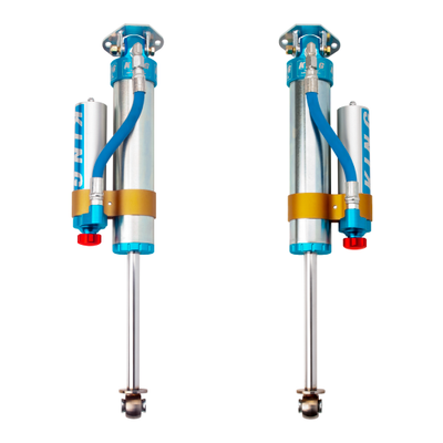 King Shocks 97-06 Jeep Wrangler TJ Rear 2.5 Dia Piggy Hose Res Shock 3-5in Lift w/Adjuster (Pair)