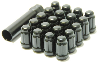 Wheel Mate Muteki Closed End Lug Nuts - Deep Black 12x1.25