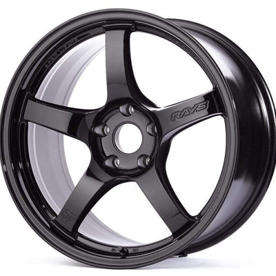 Gram Lights 57CR 18x8.5 +37 5x108 Glass Black Wheel