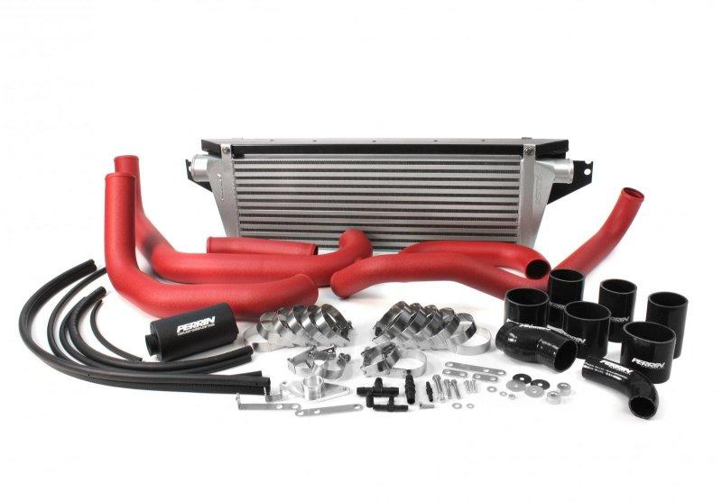 PERRIN 08-14 Subaru STI Front Mount Intercooler Boost Tubes + Hardware - Black Tubes