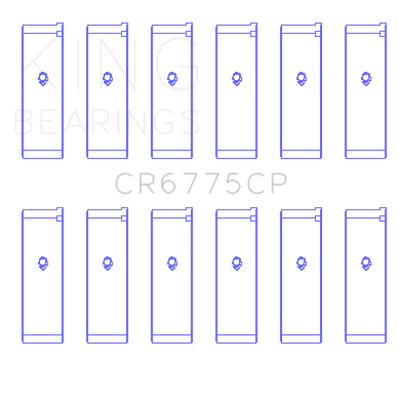 King Engine Bearings Nissan Vq35DE (Size +0.25mm) Connecting Rod Bearing Set