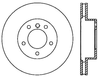StopTech 09-10 BMW 535i xDrive SportStop Cryo Cross Drilled Front Right Rotor