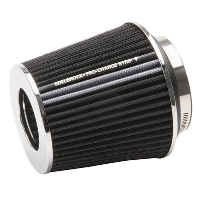 Edelbrock Air Filter Pro-Flo Series Conical 6 7In Tall Black/Chrome