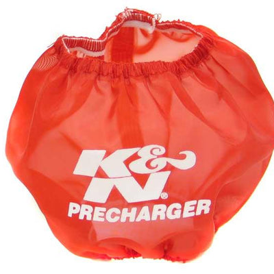 K&N Precharger Wrap Red Honda 4.5in top ID 5.125in Base ID