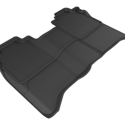 3D MAXpider 2016-2019 Nissan Titan Crew Cab Kagu 2nd Row Floormats - Black
