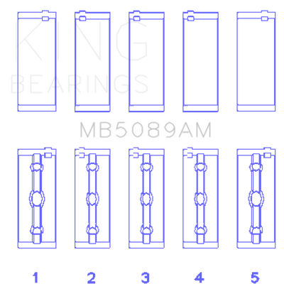 King Engine Bearings Toyota 1Rz (Size +0.75mm) Main Bearing Set