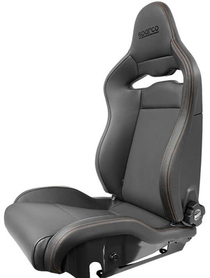 Sparco Seat SPX Special Edition Black/Red w/ Gloss Carbon Shell - Right